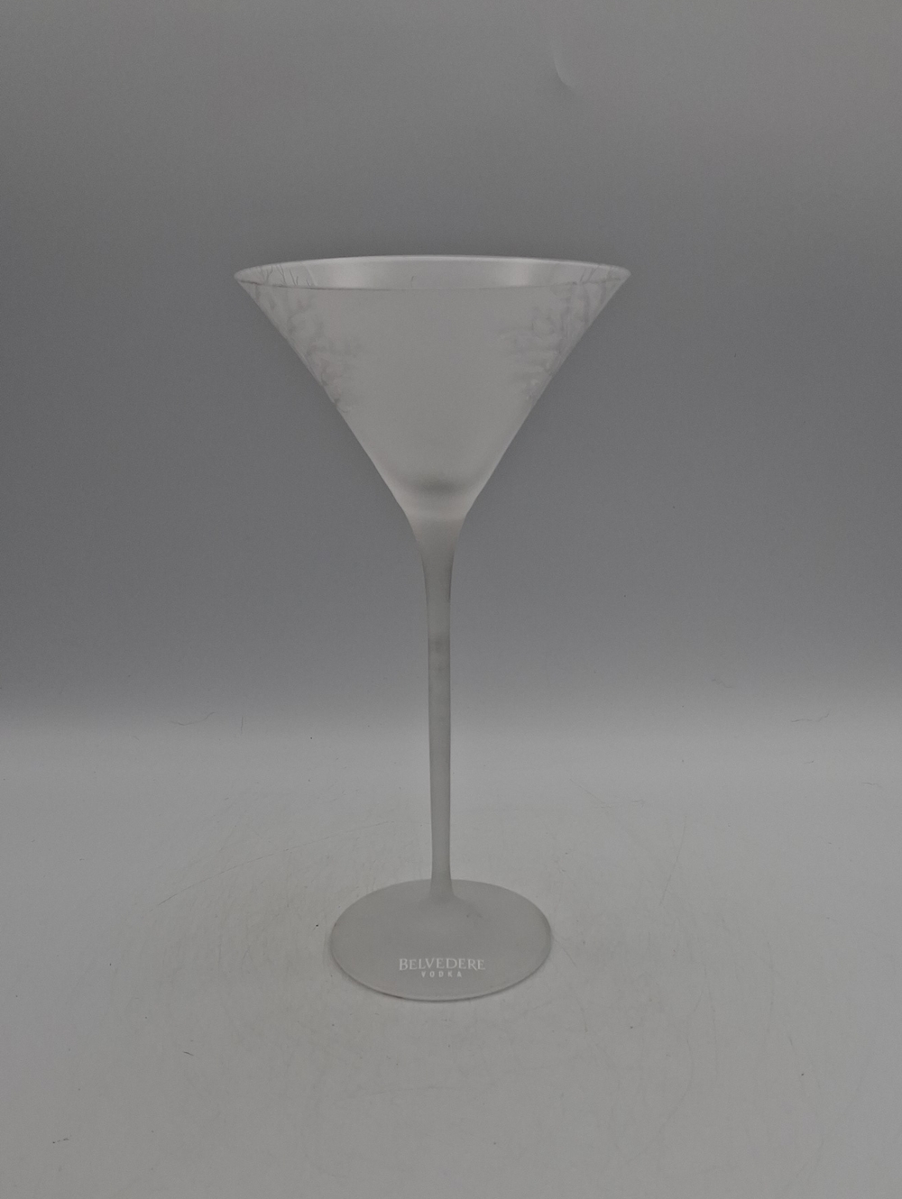 Belvedere Vodka Frosted Martini Glass - White